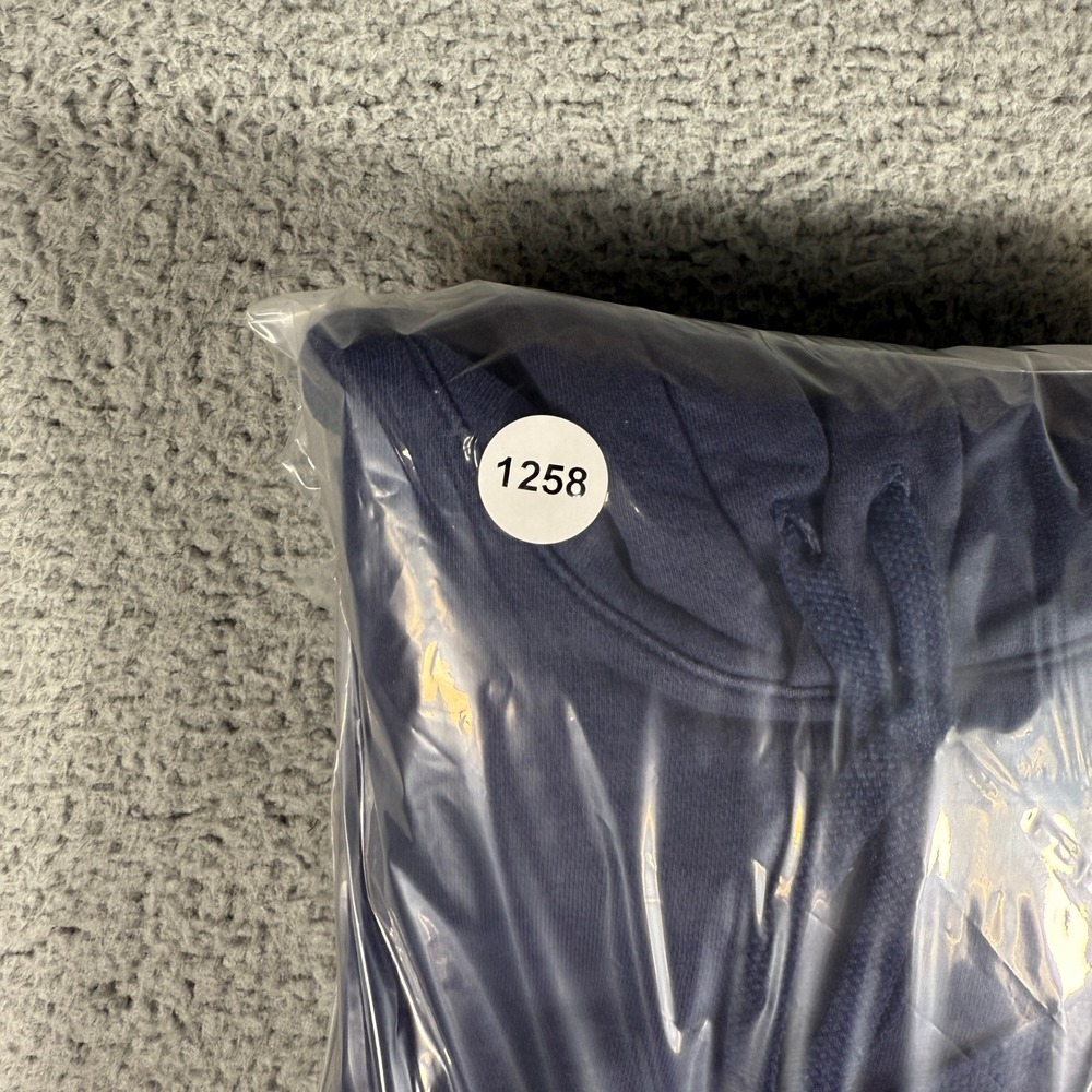 Nike Hoodie Size Large Blue Fleece Logo Pullover Sweatshirt Long-Sleeve - Picture 10 of 10
